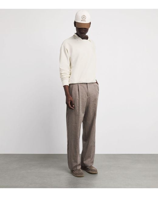 Ralph Lauren White X Wimbledon Fleece Sweatshirt for men