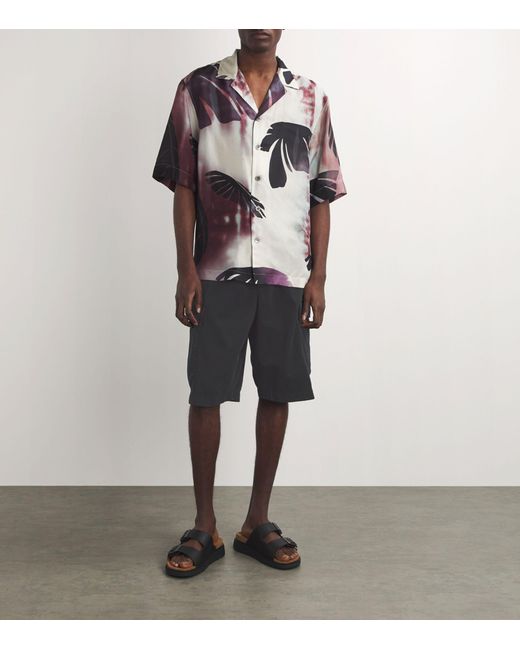 Dries Van Noten Black Cotton Pentin Cargo Shorts for men