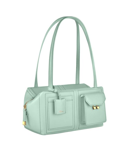 Chopard Green Leather Ice Cube Shoulder Bag
