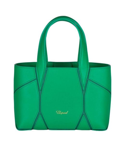 Chopard Green Micro Leather Diamond Tote Bag