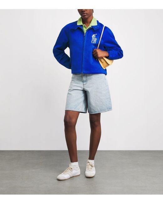 Polo Ralph Lauren Blue Cotton Twill Windbreaker Jacket