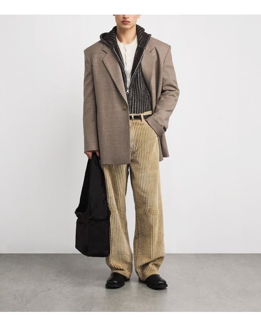 Our Legacy Natural Corduroy Vast Cut Trousers for men