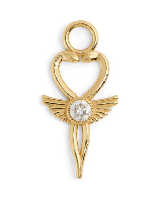 Katarina Tarazi Metallic And Diamond Ra Key Of Life Amulet