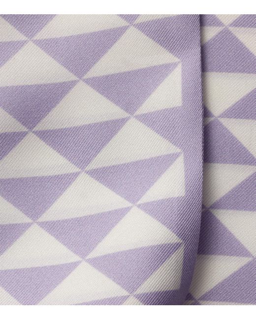 Prada Purple Silk Triangle Twilly