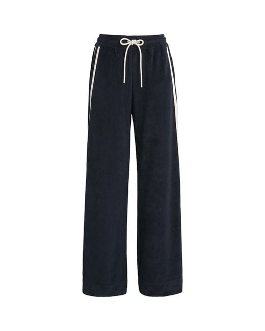 ME+EM Blue Towelling Stripe Sweatpants