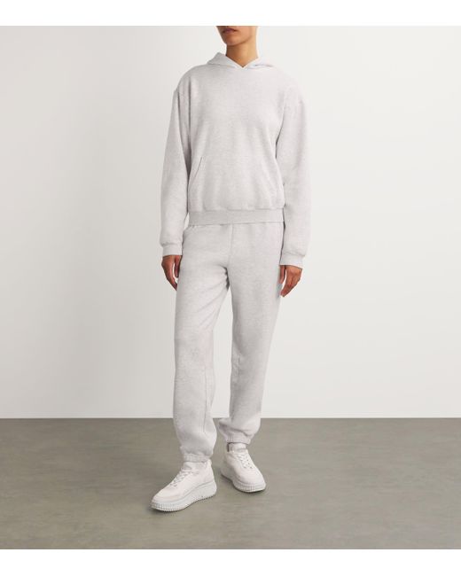 Skims White Fleece Classic Hoodie