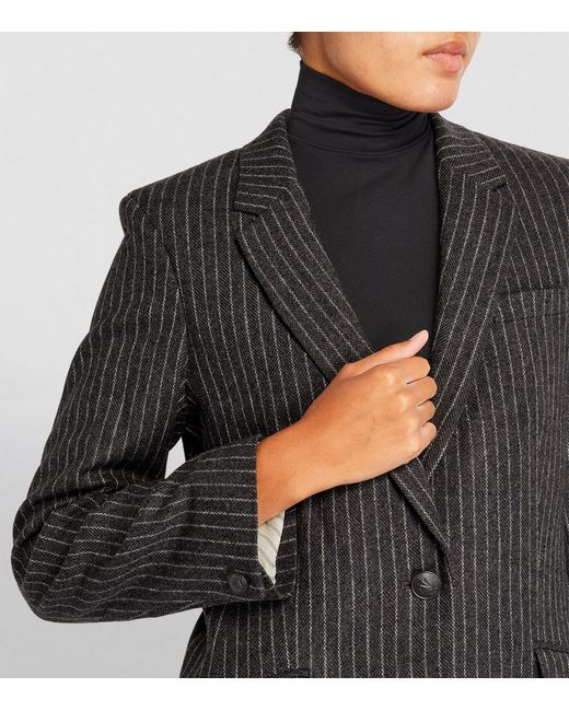 Rag & Bone Pinstripe Charles Blazer in Black Lyst