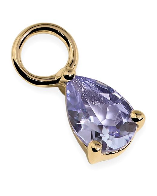 Astrid & Miyu Blue And Tanzanite Birthstone Earring Charm