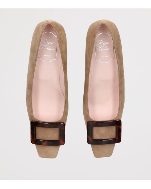Roger Vivier Brown Suede Belle Vivier Pumps 45
