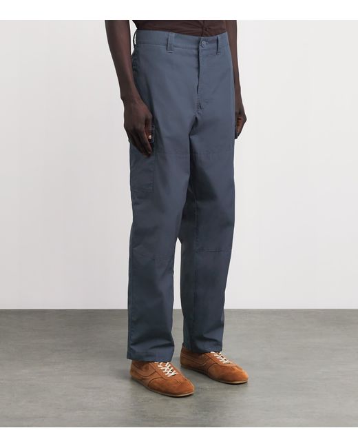 Stone Island Blue Cotton-Canvas All-Weather Ghost Trousers for men