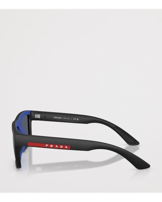 Prada Linea Rossa Purple Pra07S Rectangular Sunglasses for men