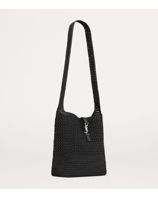 Saint Laurent Black Raffia Le 5 Á 7 Shoulder Bag for men
