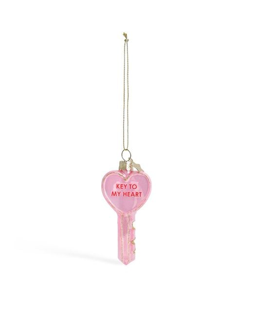 Harrods Pink Key To My Heart Tree Decoration
