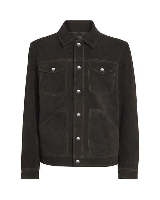 PAIGE Black Suede Rubino Jacket for men