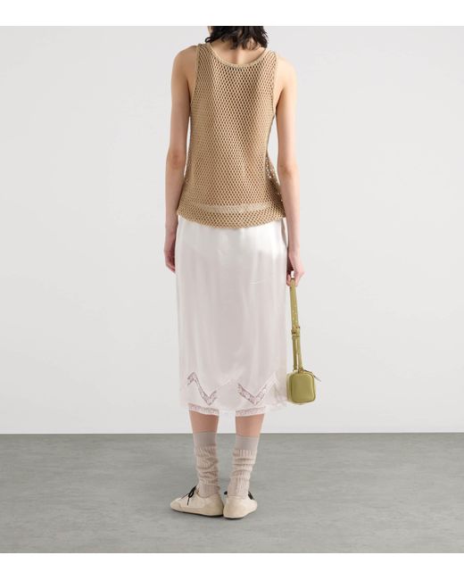 Prada Natural Cotton Mesh Tank Top