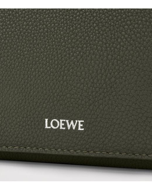 Loewe Green Medium Leather Pebble Messenger Bag for men