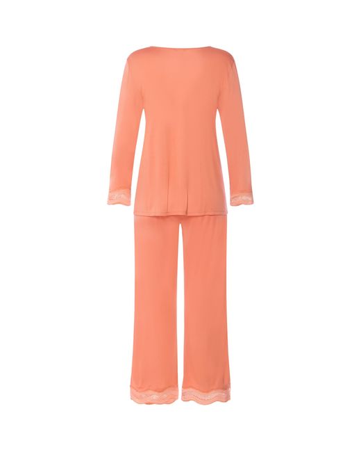Hanro Pink Long Cira Pyjama Set