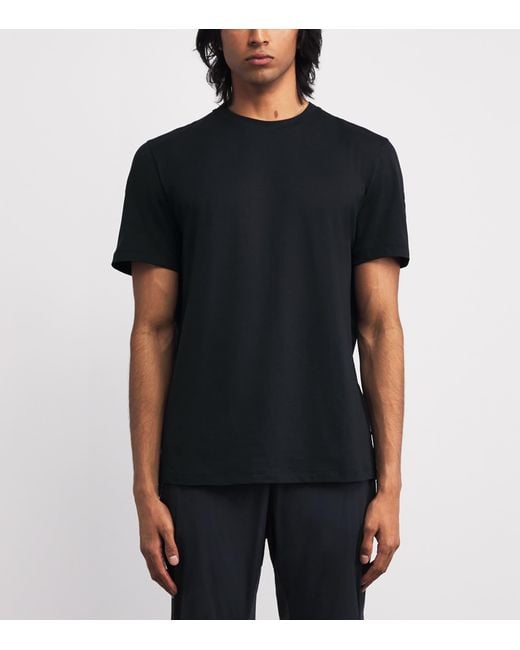 On Shoes Black Cott-Blend Focus T-Shirt for men