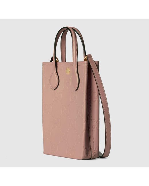 Gucci Pink Mini Gg Super Top-handle Bag