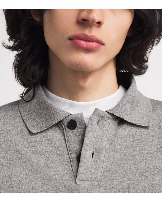 The Row Gray Ry Cotton Collared Sweater for men