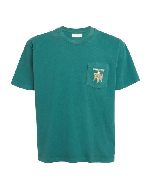 CHERRY LA Green Cotton Mojave Desert Print T-Shirt for men