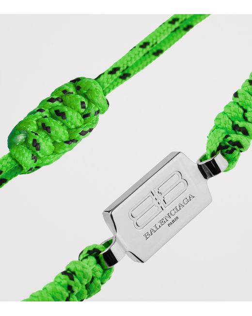 Balenciaga Green Saint-Germain Lace Bracelet for men