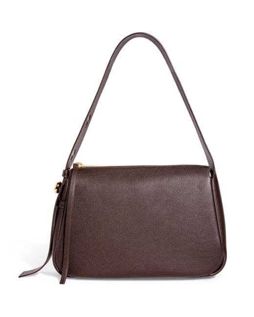 Tory Burch Brown Leather Romy Shoulder Bag