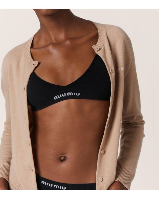 Miu Miu Black Seamless Bra