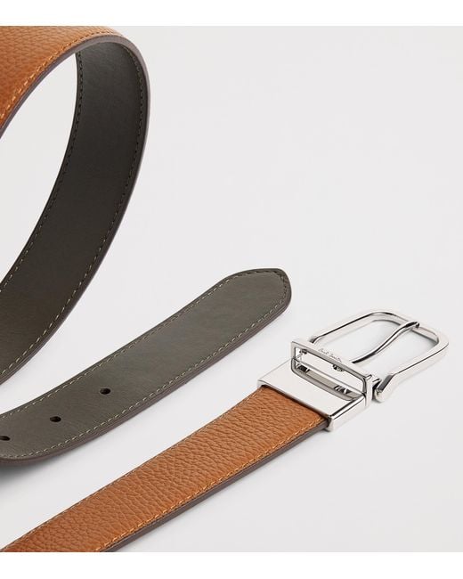 Paul Smith Brown Reversible Leather Belt for men