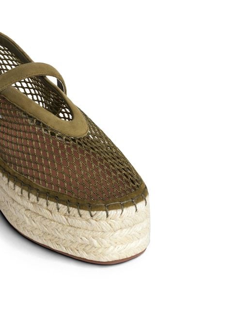 Alaïa Brown Suede Mesh Espadrilles