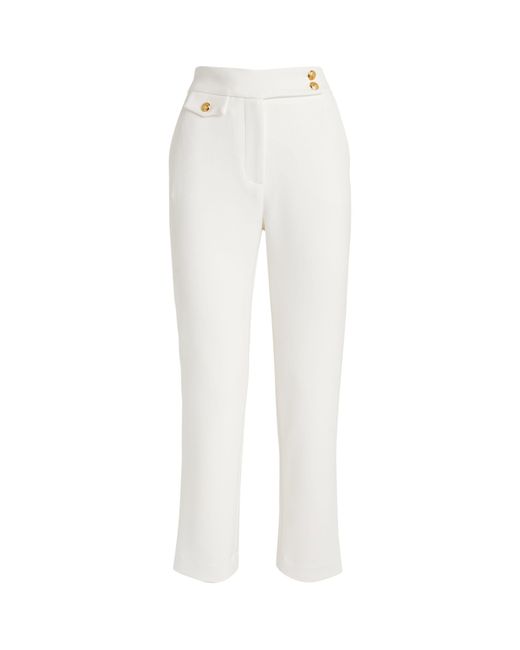 Veronica Beard White Renzo Tailored Trousers