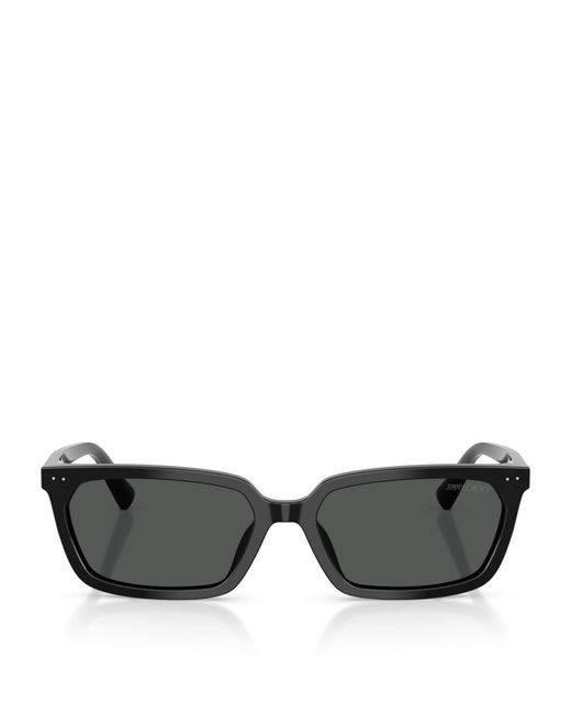 Jimmy Choo Black Rectangular Sunglasses