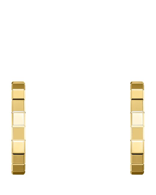 Chopard Metallic Small Ice Cube Hoop Earrings