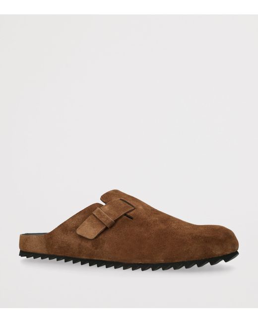 Officine Creative Brown Suede Agora Mules for men