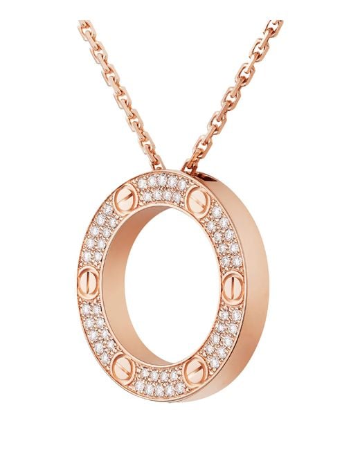 Cartier Metallic And Diamond Love Necklace