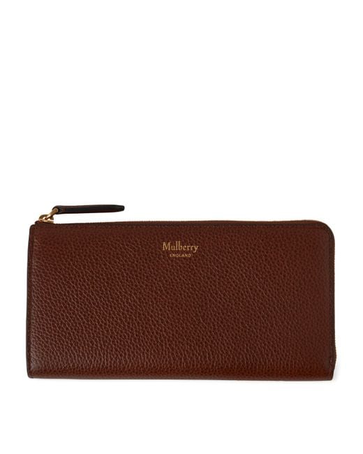 Mulberry Brown Leather Continental Long Zip-Around Wallet