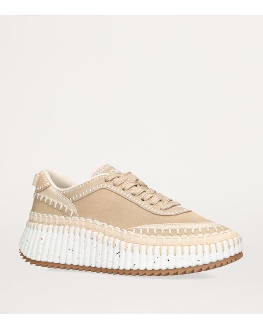 Chloé Natural Suede Nama Runner Sneakers