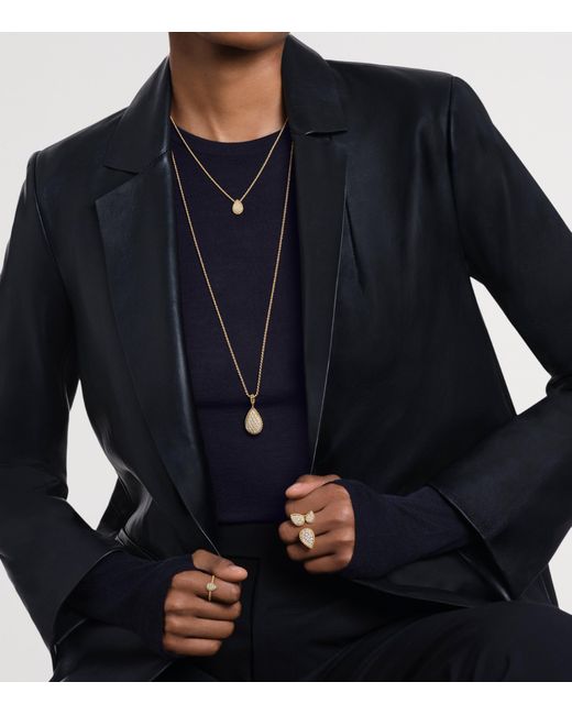 Boucheron Metallic Small And Diamond Serpent Bohème Motif Pendant