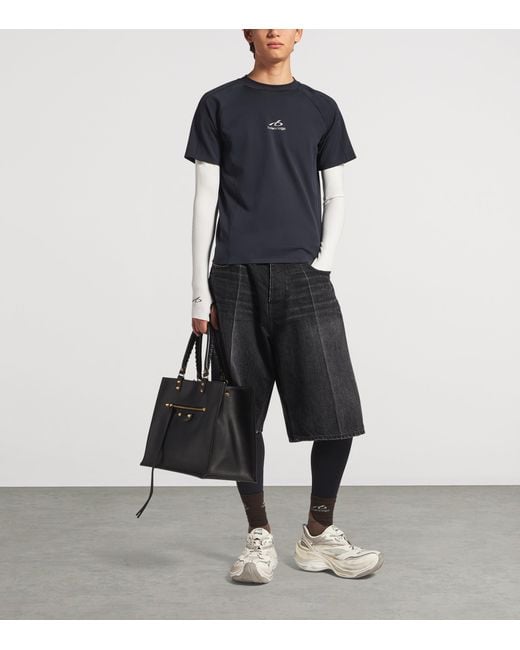 Balenciaga Black Technical Double-Layer T-Shirt for men
