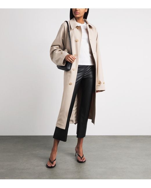 Wolford Black Faux Leather Jenna Cropped Trousers