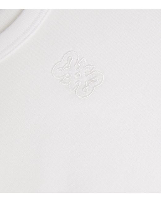 Sandro White Ribbed Tank Top