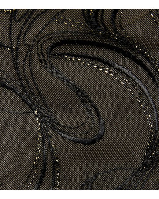 Bordelle Black Embroidered Pearl Thong