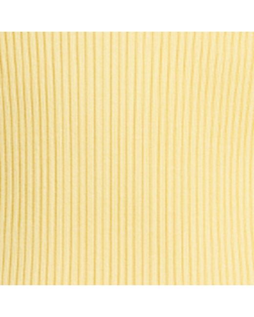 Alaïa Yellow Silk-Blend Ribbed Sweater