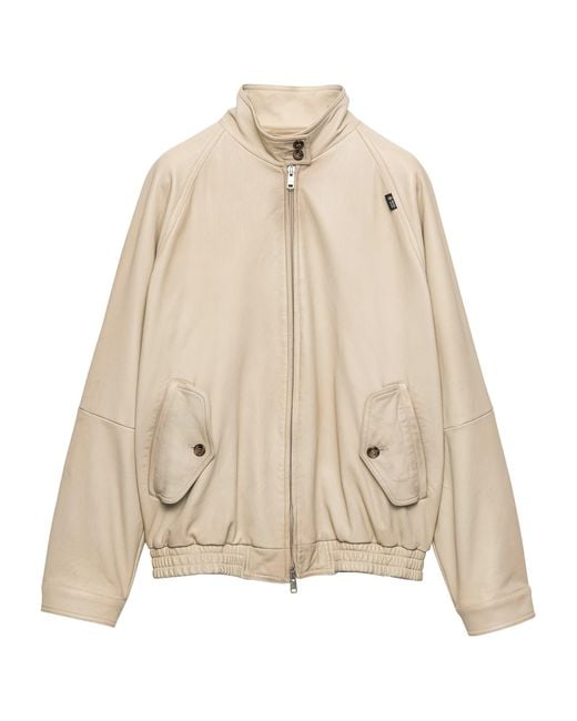 Prada Natural Nappa Leather Blouson Jacket