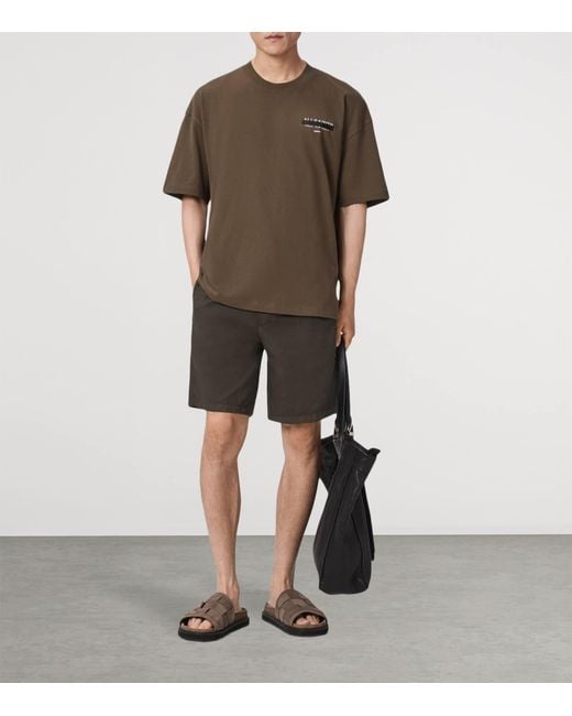 AllSaints Black Hanbury Shorts for men