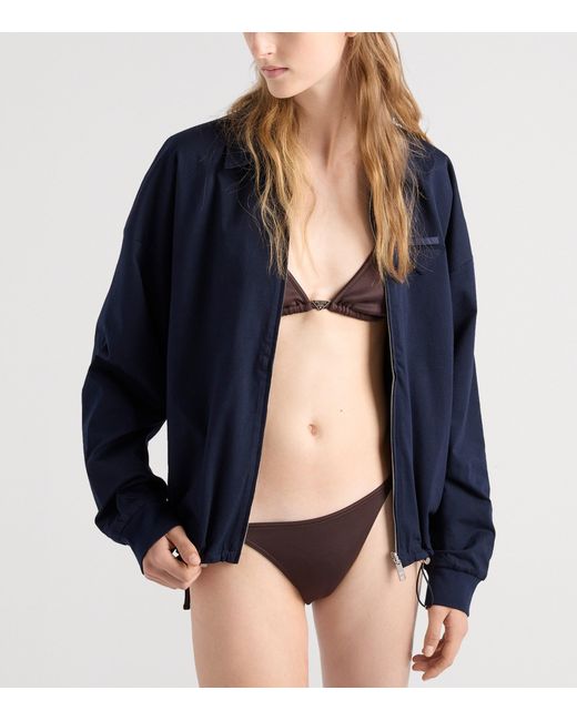 Prada Brown Triangle Bikini Top