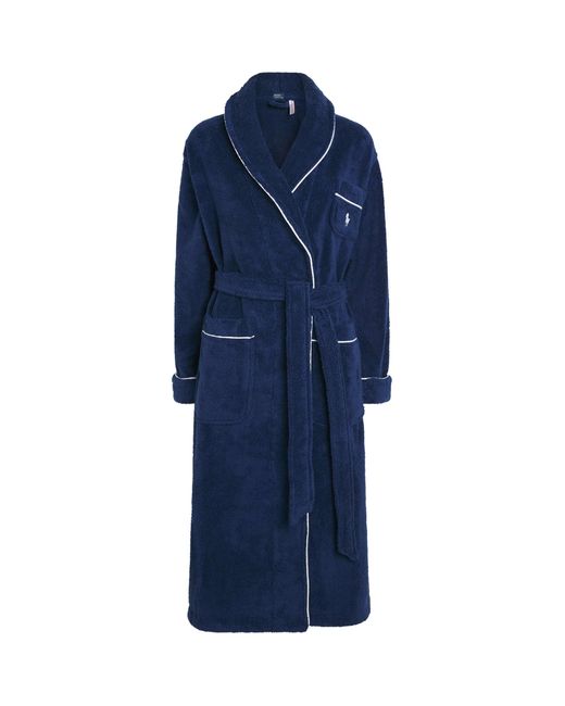 Blue Terry Robe Polo Ralph Lauren Cotton Terry Robe in Blue | Lyst UK