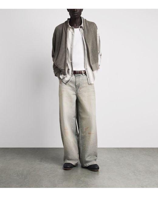 Won Hundred Gray Lyon Printed Straight Jeans for men