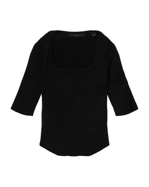 AllSaints Black Cruz Hally Top
