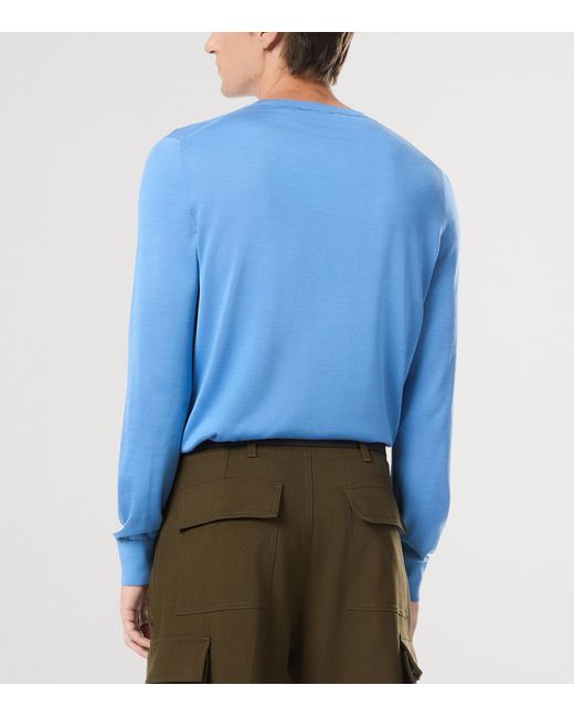 Tom Ford Blue Silk Sweater for men